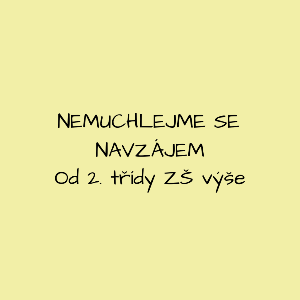 Nemuchlejme se navzájem - Rovnost tváří (1)